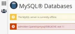 Solved MySQL / MariaDB server is currently offline Cpanel DBCACHE 11 Problem