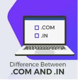 What is the difference between .com and .in or .co.in extension?