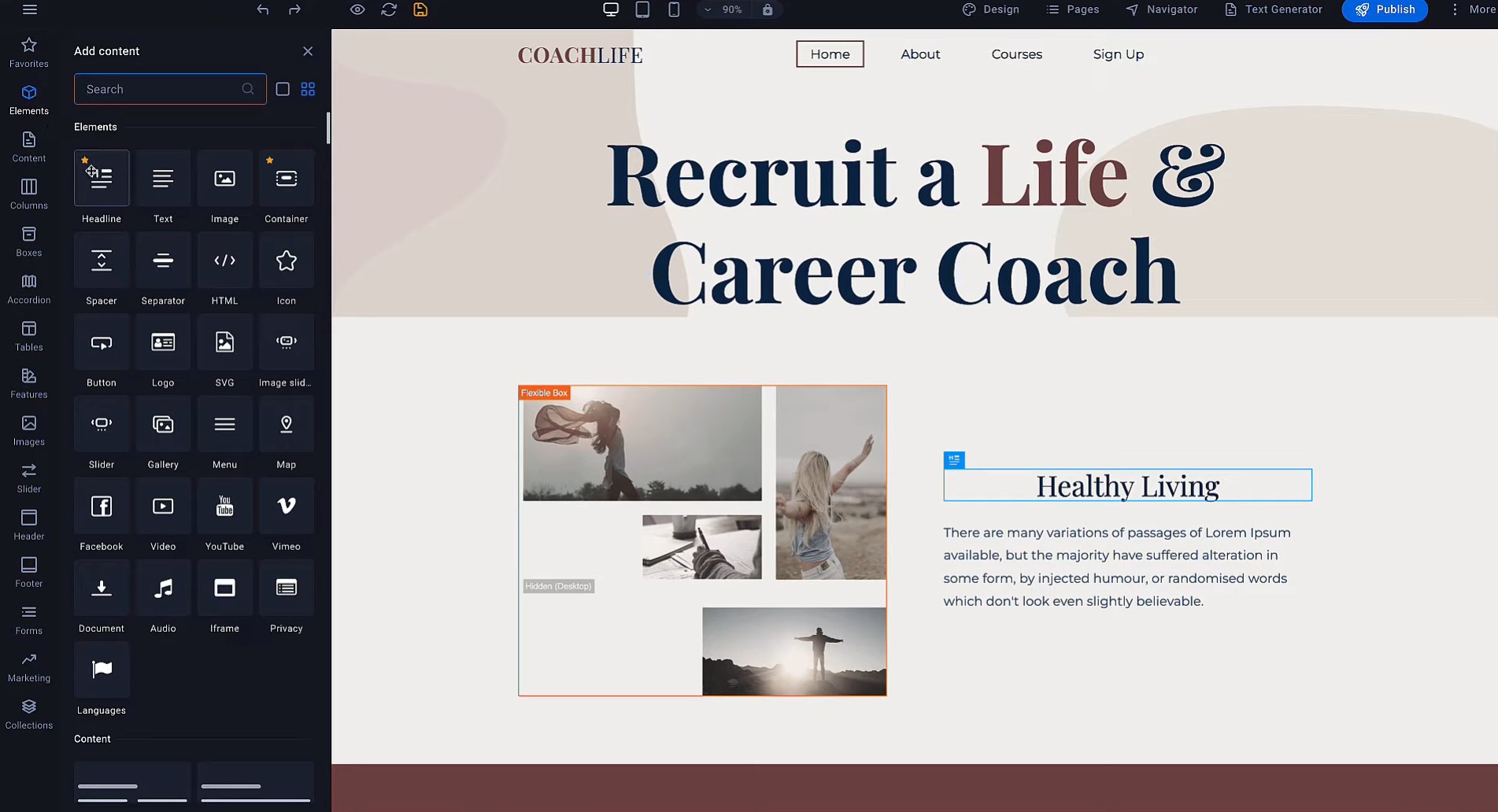 Sitejet Builder - Elements
