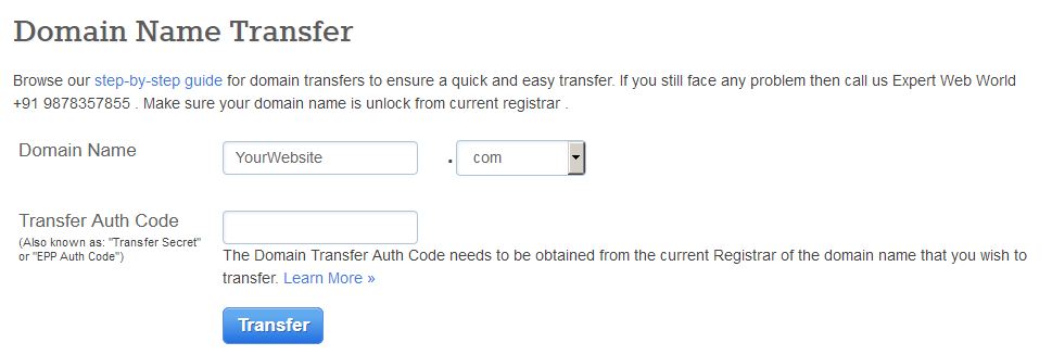 domain name transfer